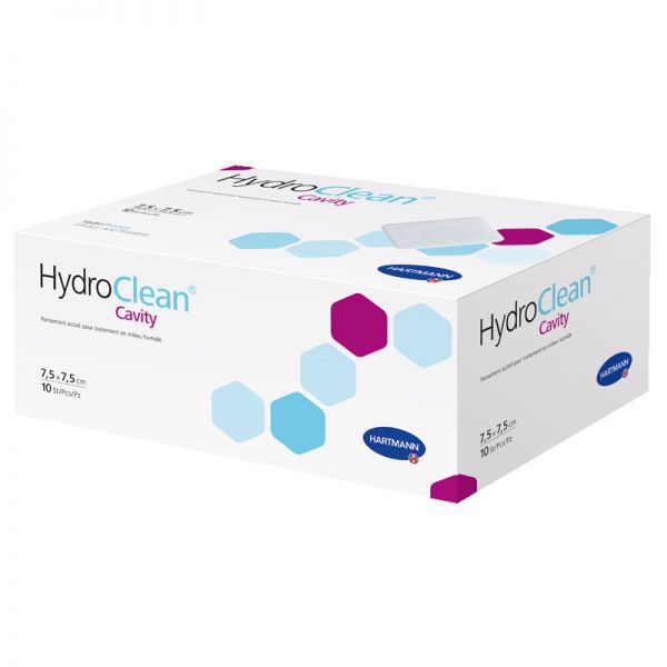 Hartmann HydroClean® plus cavity, 609628. Суперабсорбирующая повязка для тампонирования глубоких ран и полостей, 7,5 x 7,5 см, 10 шт.
