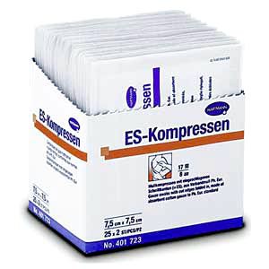 Hartmann ES-Kompressen, 407821. Марлевая салфетка, нестерильная, 5 х 5 см, 100 шт.