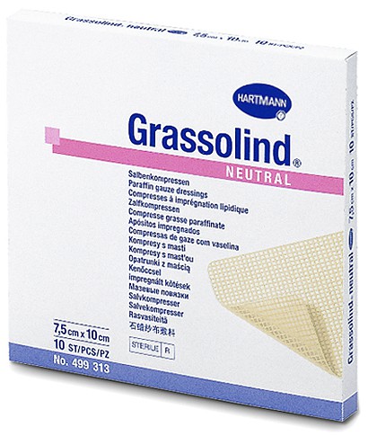 Hartmann Grassolind® neutral, 499353. Мазевая повязка, 7,5 x 10 см, 50 шт.