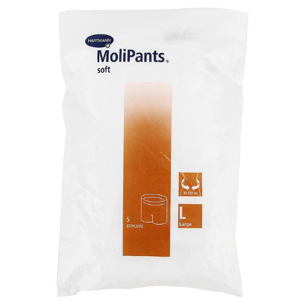 Hartmann MoliPants® soft, 947797. Удлиненные штанишки для фиксации прокладок, размер L, 5 шт.