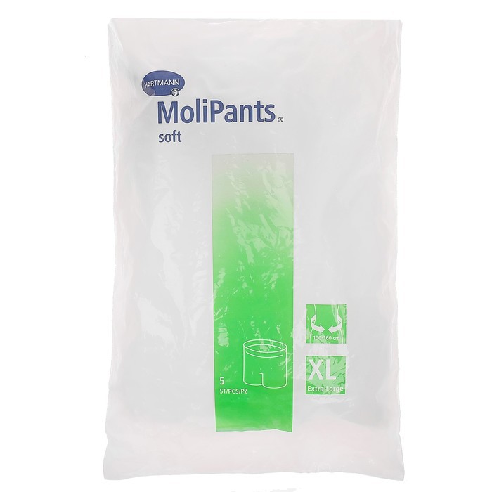 Hartmann MoliPants® soft, 947798. Удлиненные штанишки для фиксации прокладок, размер XL, 5 шт.