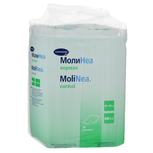 Hartmann MoliNea® Normal, 161530. Впитывающая пеленка, 60 х 90 см, 30 шт.
