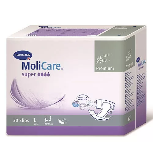 Molicare® Premium Soft Super, 169850. Воздухопроницаемые подгузники, размер L, 30 шт.