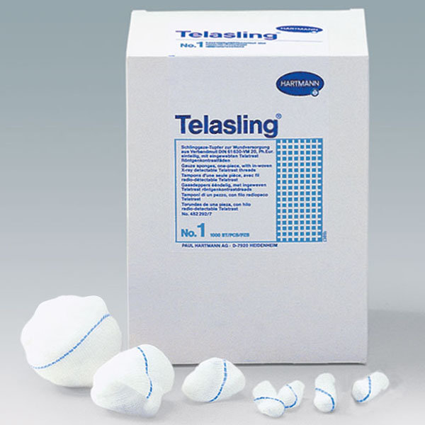 Hartmann Telasling®, 482292. Марлевые тампоны с рентгено-контрастной нитью, неcтерильные, N 1, 1000 шт.