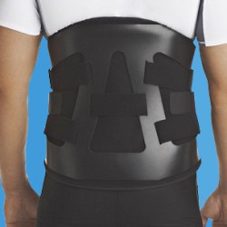 Корсет ортопедический пояснично-крестцовый жесткий с пластиковой рамой и поддерживающей вставкой в области передней брюшной стенки LSO-981