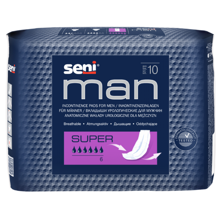 SENI MAN Урологические прокладки для мужчин, Super, 10шт., SE-095-SU10-003