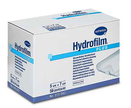Hartmann Hydrofilm® plus. Пленочные повязки с впитывающей прокладкой.