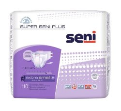 SUPER SENI PLUS Подгузники для взрослых Extra Small, 10 шт., SE-094-XS10-2RU