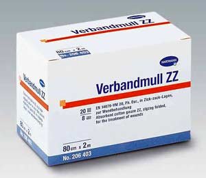 Hartmann Verbandmull ZZ, 206407. Перевязочная марля, сложенная гармошкой. 10 см х 40 м