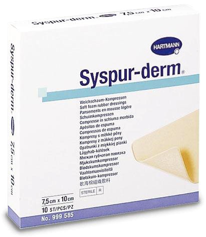 Hartmann Syspur-derm®, 999585. Повязка из полиуретановой губки, 7,5 x 10 см, 10 шт.