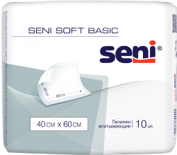 SENI SOFT BASIC Пеленки гигиенические, 40 x 60 см, 10 шт., SE-091-B010-001