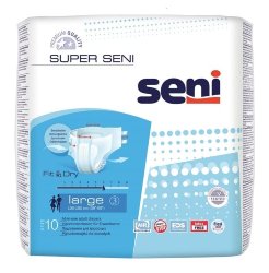 SUPER SENI Подгузники для взрослых Large, 10 шт., SE-094-LA10-JA1