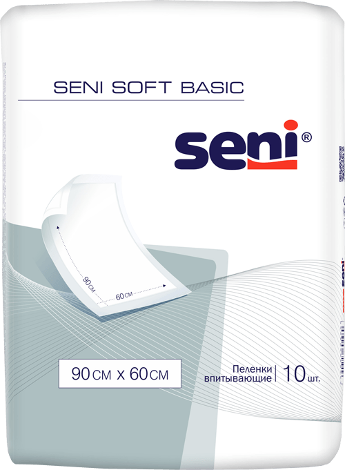 SENI SOFT BASIC Пеленки гигиенические, 90 x 60 см, 10 шт., SE-091-B010-J03