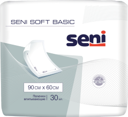 SENI SOFT BASIC Пеленки гигиенические, 90 x 60 см, 30 шт., SE-091-B030-J03