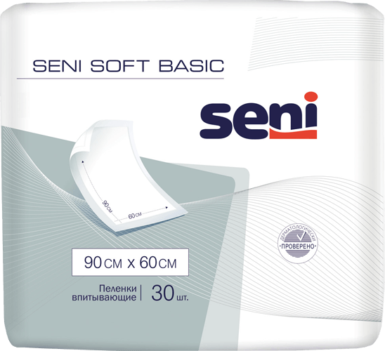 SENI SOFT BASIC Пеленки гигиенические, 90 x 60 см, 30 шт., SE-091-B030-J03