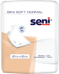 SENI SOFT NORMAL Пеленки гигиенические, 60 x 60 см, 10 шт., SE-091-SN10-J02