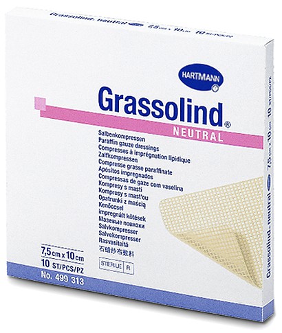 Hartmann Grassolind® neutral, 499336. Мазевая повязка, 10 x 20 см, 30 шт.