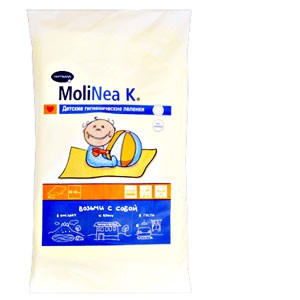 Hartmann MoliNea® K, 159823. Детские гигиенические пеленки. 60 х 60 см, 10 шт.