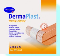 Hartmann DermaPlast® textile elastic, 535261. Эластичный пластырь цвета кожи, 6 см х 5 м.
