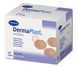 Hartmann DermaPlast® sensitive, 535382. Пластырь для чувствительной кожи, круглый, 22 мм, 200 шт.