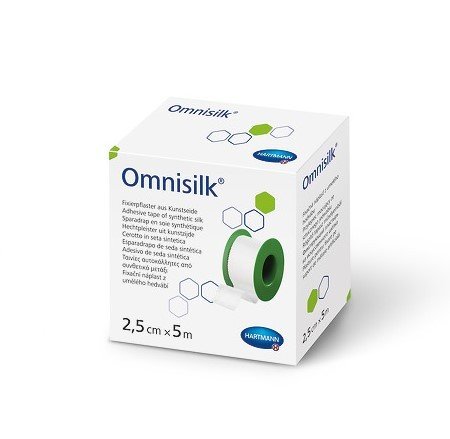 Hartmann Omnisilk®, 900431. Пластырь фиксирующий, 2,5 см х 5 м, без еврохолдера