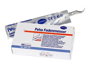Hartmann Peha® Fadenmesser, 999591. Нож для снятия швов. 100 шт.