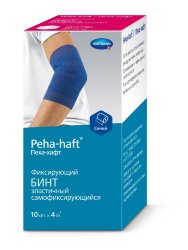 Hartmann Peha-haft® latexfree, 932470. Самофиксирующийся бинт без латекса синий, 10 см х 4 м, 1 шт.