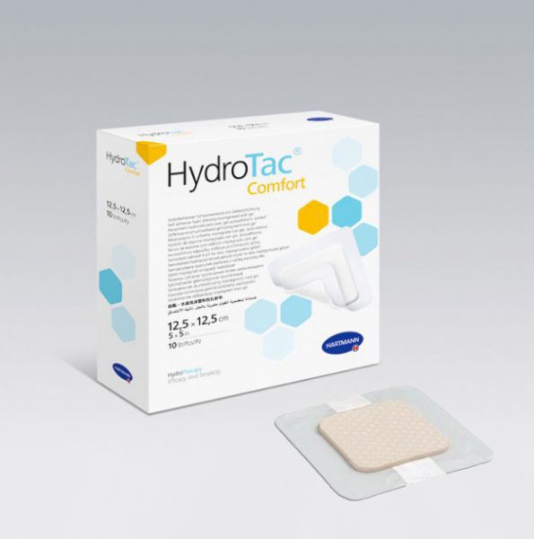 HydroTac comfort, 8х8 см, 10шт. 685810, самоклеящая, Губчатая повязка с гидрогелевым покрытием, стерильная