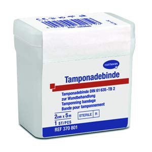 Hartmann Tamponadebinden Sterile, 370801. Тампонадный бинт. 2 см х 5 м.