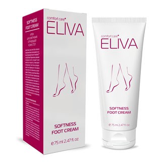 Eliva, крем для смягчения огрубевшей кожи стоп Softness Foot Cream, 75 мл