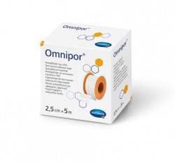 Hartmann Omnipor®, 900437. Пластырь фиксирующий, 2,5 см х 5 м, без еврохолдера