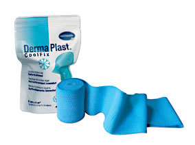 Hartmann DermaPlast® CoolFix, 604210. Среднерастяжимый компрессионный охлаждающий бинт. 6 см х 4 м, 1 шт.