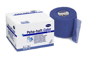 Hartmann Peha-haft® Color, 932457. Самофиксирующийся бинт, синий. 8 см х 20 м, 1 шт.