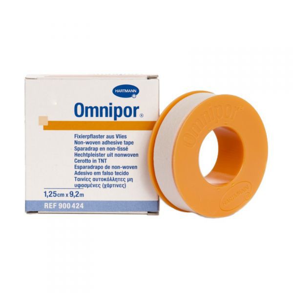 Hartmann Omnipor®, 900424. Пластырь из белого нетканого материала, 1,25 см х 9.2 м, 1 шт., без еврохолдера