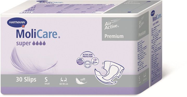 Molicare® Premium Soft Super, 169450. Воздухопроницаемые подгузники, размер S, 30 шт.