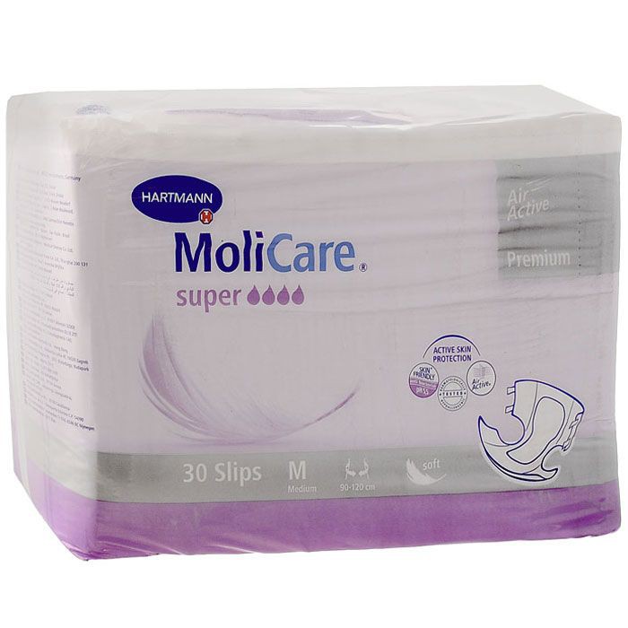 Molicare® Premium Soft Super, 169650. Воздухопроницаемые подгузники, размер M, 30 шт.