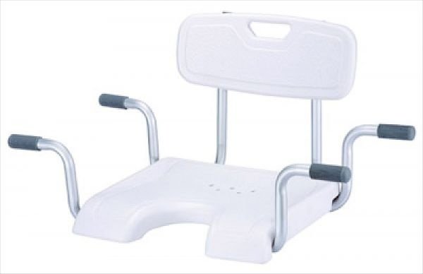 Сиденье со спинкой для ванны "KAMILLE", U-образный вырез, LY-200-5016W