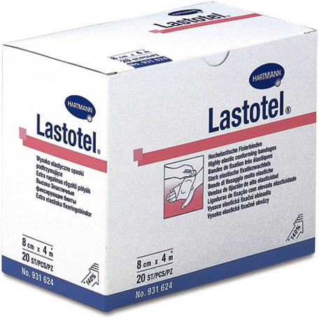 Hartmann Lastotel®, 931624. Среднерастяжимый фиксирующий бинт, 8 см х 4 м, 1 шт.