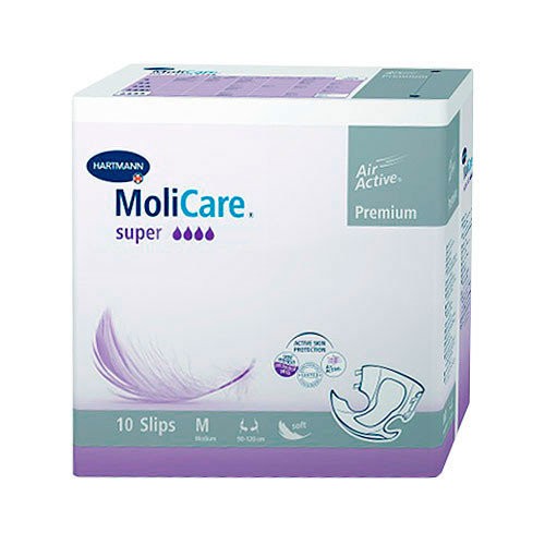 Molicare® Premium Soft Super, 169298. Воздухопроницаемые подгузники, размер M, 10 шт.