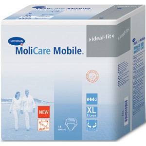 Molicare® Mobile, 915834. Впитывающие трусы при недержании, размер XL, 14 шт.