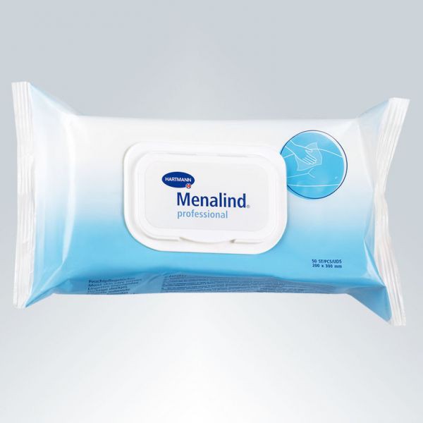 Hartmann  MENALIND professional, 995038. Влажные гигиенические cалфетки, 50 листов.