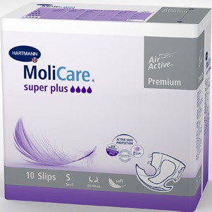 Molicare® Premium Soft Super Plus, 169146. Воздухопроницаемые подгузники, размер S, 10 шт.